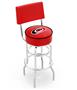 NHL Carolina Hurricanes Double-Ring Back Bar Stool