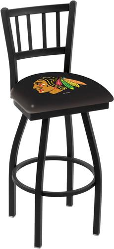 Chicago Blackhawks Blk Jailhouse Swivel Bar Stool. Free shipping.  Some exclusions apply.