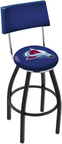 Colorado Avalanche Swivel Back Blk/Chrm Bar Stool. Free shipping.  Some exclusions apply.