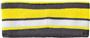 Adult, One Size Fits Most, Acrylic Rib Knit Headband (Bright Yellow/White/Graphite)