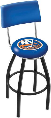 NHL NY Islanders Swivel Back Blk/Chrome Bar Stool. Free shipping.  Some exclusions apply.