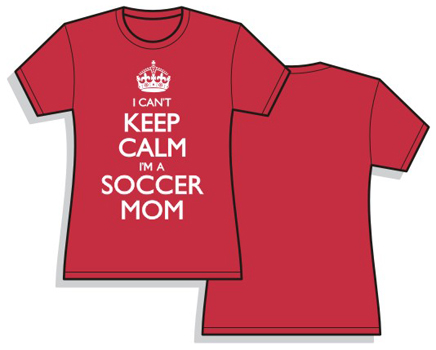 Utopia Womens Keep Calm Soccer Mom T-Shirt