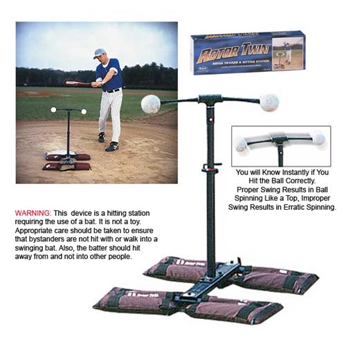 Markwort Rotor Twin Baseball Batting Stations Baseball Equipment & Gear