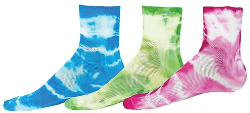 Red Lion Tie Dyed Cycle 1/4 Crew Socks - Closeout