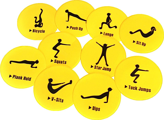 Soccer Innovations Exercise Station Markers, Set Of 10, Yellow