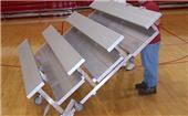 NRS 3 & 4 Row Tip N' Roll Low Rise Bleachers