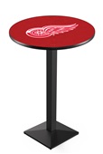 NHL Detroit Red Wings Square Base Pub Table