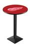 NHL Detroit Red Wings Square Base Pub Table
