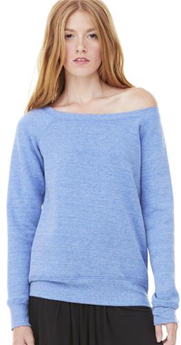 Womens Sponge Fleece Wide Neck Sweatshirt 7501