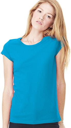 Womens (WXL - Ocean Blue) Sliming Sheer Short Sleeve T-Shirt Top