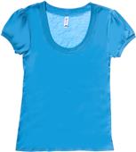 Womens (Aqua,Chocolate,Soft Pink, Off White) Ultra Soft Scoop Neck T-Shirt Top