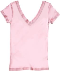 sheer v neck t shirt