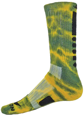 Large 10-13 (NEON BLUE TIE DYED) - Maxim Crew Socks - Closeout