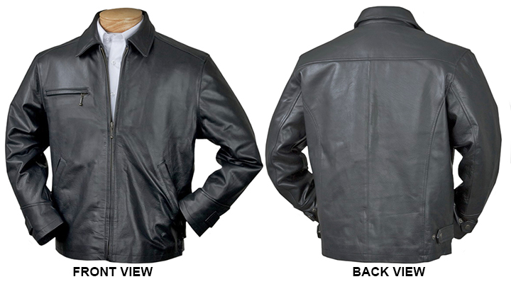 E98023 Burk's Bay Classic Italian Driving Leather Jacket