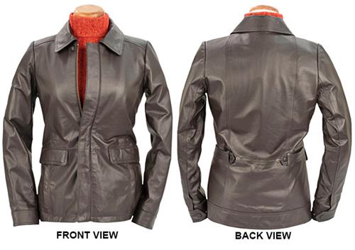 Burk's Bay Ladies' Leather Hipster Field Jacket. Free shipping.  Some exclusions apply.