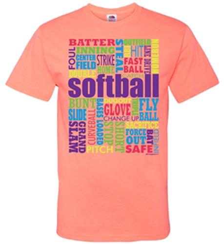 Image Sport Softball Words T-Shirt