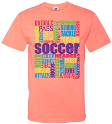 Image Sport Soccer Words T-Shirt