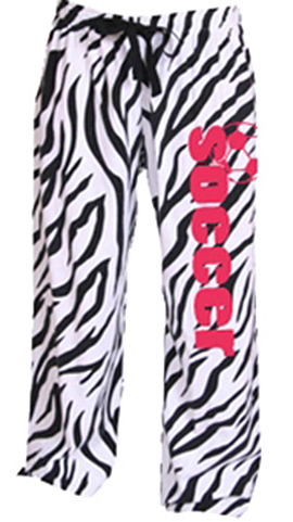 Image Sport Soccer Zebra Stripe Flannel Pants