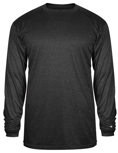 Badger Sport Adult Loose Fit Pro Heather Long Sleeve Tee Shirt 430400. Printing is available for this item.