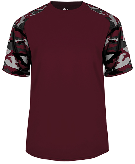 Badger Sport Camo Sport Performance Tee Shirt. Printing is available for this item.