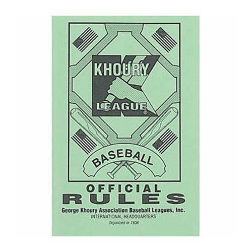 Markwort "Khoury League" Baseball Rule Books Baseball Equipment & Gear