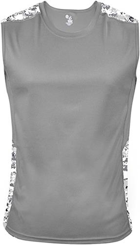 Badger Sport Adult Digital Camo Sleeveless Tight Fitted Tee 453200 Closeout. Printing is available for this item.