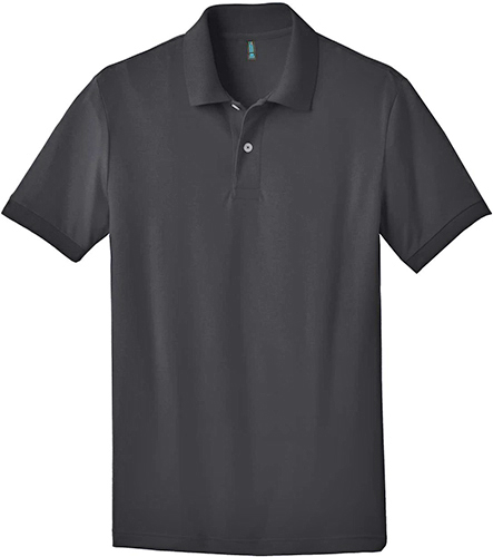 District Made Men's Stretch Pique Polo Shirt. Printing is available for this item.