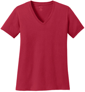 Port & Company Ladies' 100% Cotton V-Neck T-Shirt