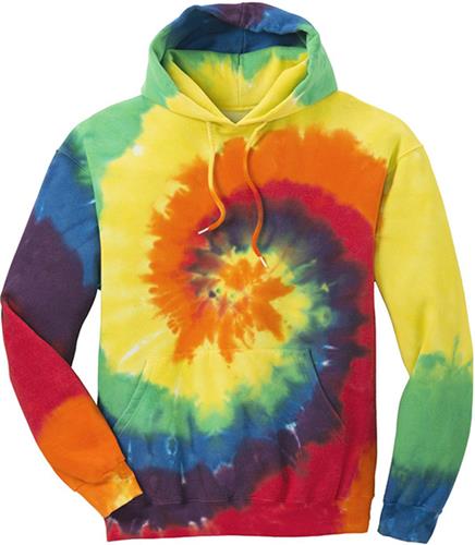 Port & Company Rainbow Tie-Dye Hooded Sweatshirt