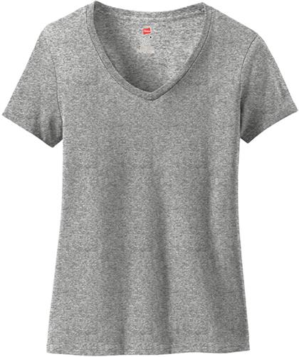 Hane Ladies' Nano-T Cotton V-Neck T-Shirt