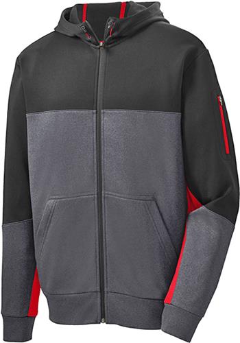 Sport-Tek Tech Colorblock Full-Zip Hooded Jacket