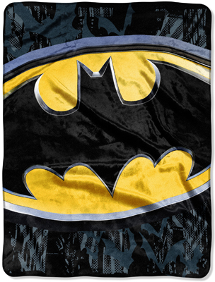 Northwest Batman Emblem Micro Raschel Throw