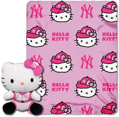 MLB New York Yankees/Hello Kitty Hugger Throw