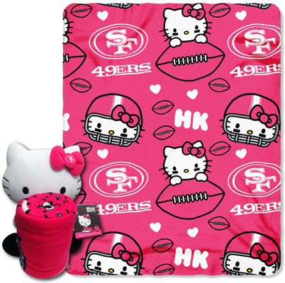 NFL San Francisco 49ers/Hello Kitty Hugger Throw