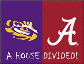 Fan Mats LSU/Alabama House Divided Mat