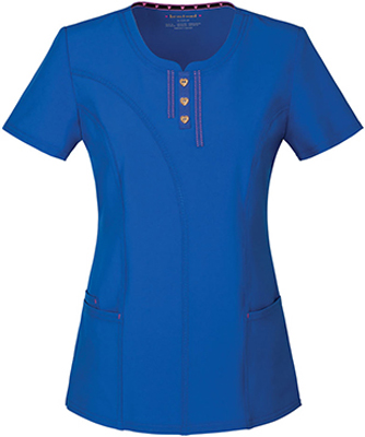 Heartsoul Ever After Womens Round Neck Scrub Top. Embroidery is available on this item.
