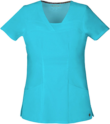 Heartsoul Serenity Womens V-Neck Scrub Top. Embroidery is available on this item.