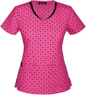 Heartsoul Dot You Forget It V-Neck Scrub Top. Embroidery is available on this item.