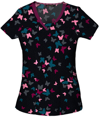Heartsoul Free To Fly V-Neck Scrub Top. Embroidery is available on this item.