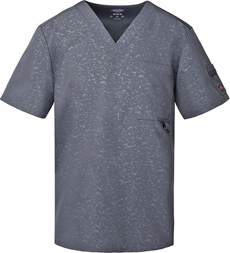 Dickies Men's Camo-Kazee V-Neck Scrub Top. Embroidery is available on this item.