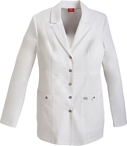 Dickies Women's Junior Fit 28" Snap Front Lab Coat