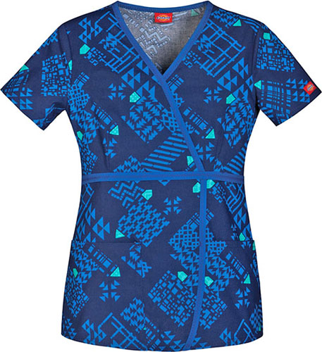 Dickies Women's Junior Fit Patch It Up Scrub Top. Printing is available for this item.