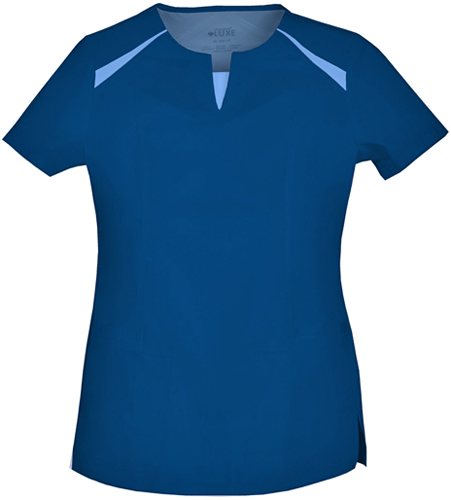 Cherokee Women's Junior Fit Split V-Neck Scrub Top. Embroidery is available on this item.