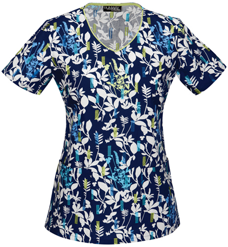 Runway Women's Vine with Me! V-Neck Scrub Top. Embroidery is available on this item.