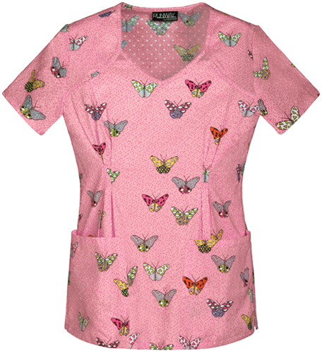 Runway Women's Delight in Flight V-Neck Scrub Top. Embroidery is available on this item.
