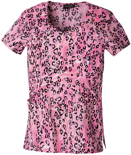 Runway Women's You Go Swirl! V-Neck Scrub Top. Embroidery is available on this item.