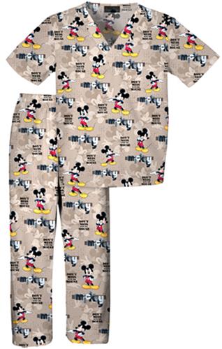 Tooniforms Kids Mickey He's Got Attitude Scrub Set. Embroidery is available on this item.