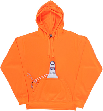 J America Tailgate Poly Fleece Hooded Sweatshirt. Decorated in seven days or less.