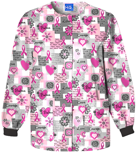 Breast cancer hot sale scrub jacket