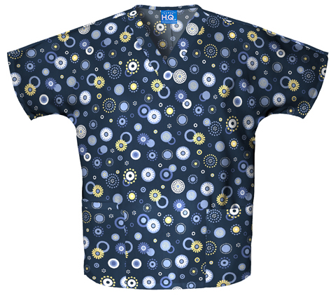 Scrub HQ Women's Dot's Wonderful V-Neck Scrub Top. Embroidery is available on this item.